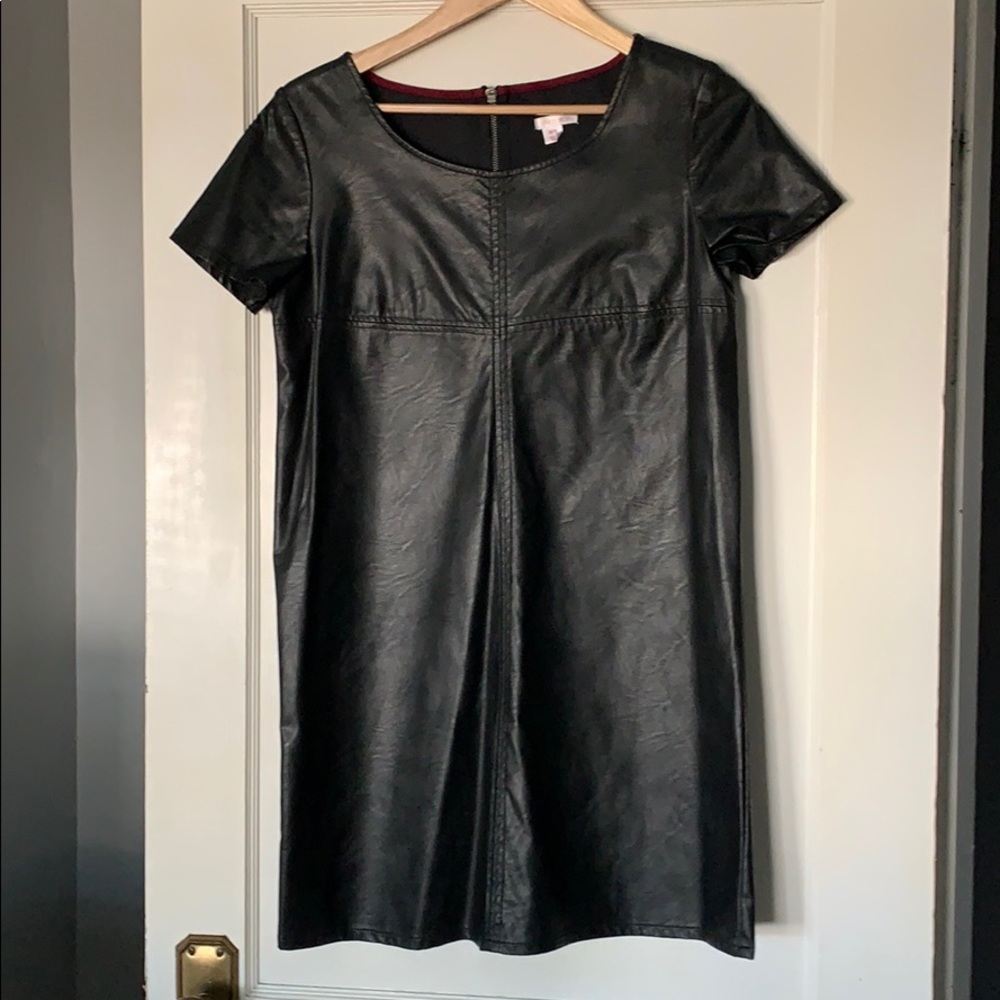 Super fun vegan leather dress
